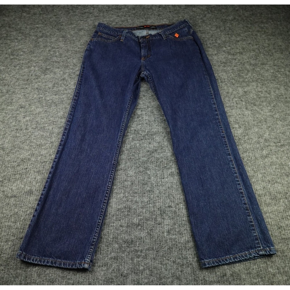 Wrangler Flame Resistant Jeans Womens 13X30‎ Blue Denim FRW10DD Construction-